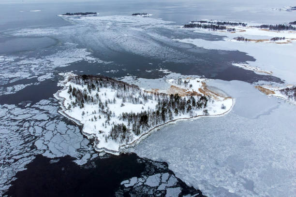 istock An island in the winter Bay. 2193558530