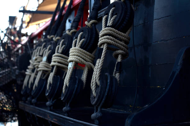 istock Saint-Malo - sailboat rope 2193559836