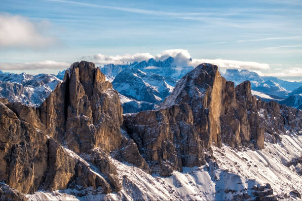 Aerial view of the Dolomites, Italian Alps