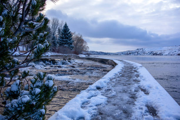 istock Snow covered Giant Springs state park in Montana 2193563906