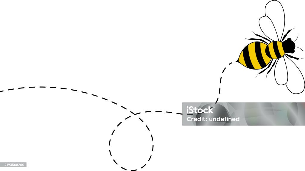 Bee Path Bee Flying Path A Bee Flying In A Dotted Line The Flight Path Of Bee ...