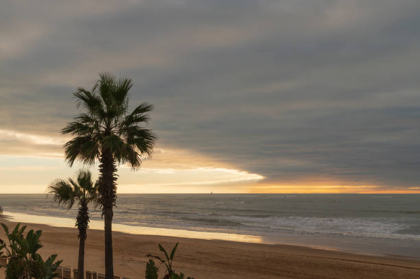 istock Winter sunset at sea 2193568644