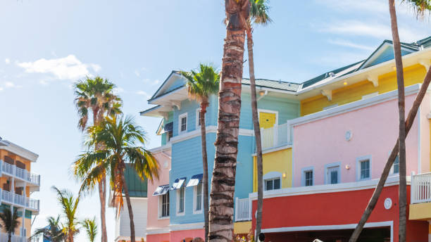 istock Colorful facades - Fort Myers Beach, Florida 2193570832