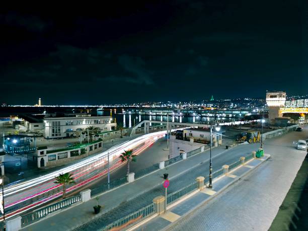 istock The corniche of Algiers and the port at night 2193571185