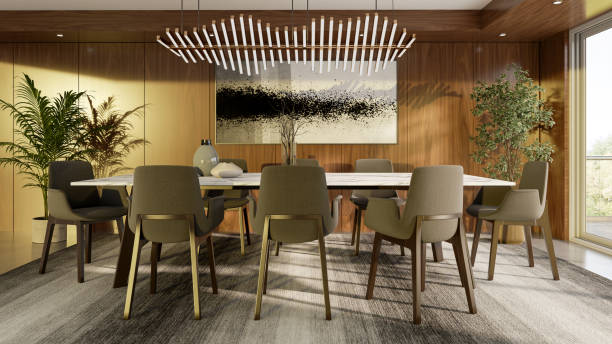 istock Large luxury modern bright interiors Living room mockup illustration 3D rendering image 2193576736