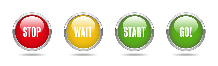 Stop Wait Go Timer Stop Wait Start Go Buttons Stock Illustration - Download Image Now ...