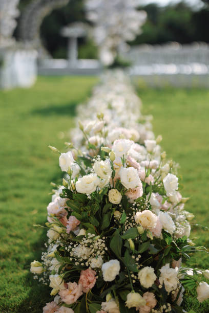 istock Outside place decorated with flowers for the wedding ceremony. 2193579463