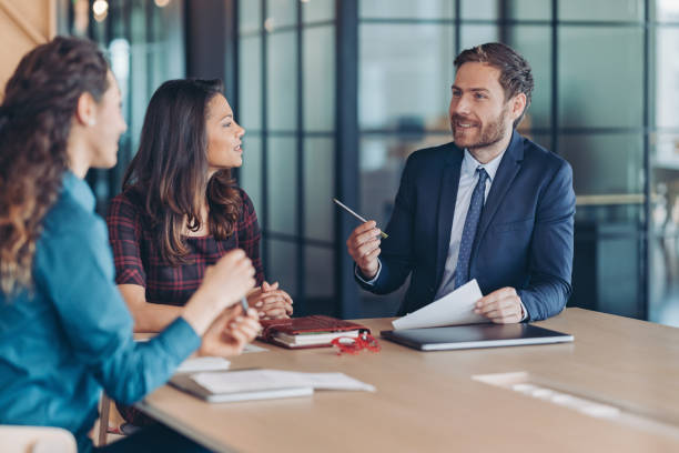 istock Businessman talking on a meeting 2193579555
