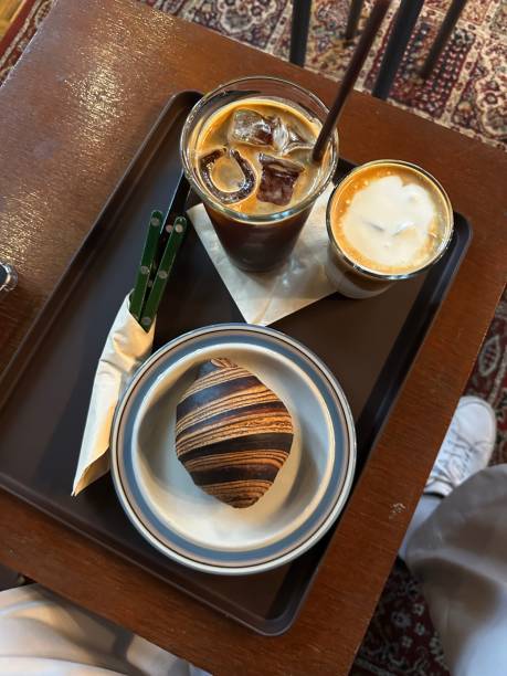 istock Tasty bakery and creamy beverage coffee 2193583544