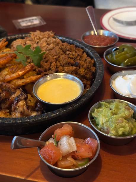 istock Taco, fajita with several sauce 2193583881