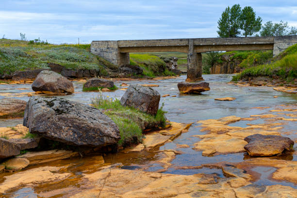 Red Sands River (Rauðilækur). 3.5 km from town Hella, Southern Iceland