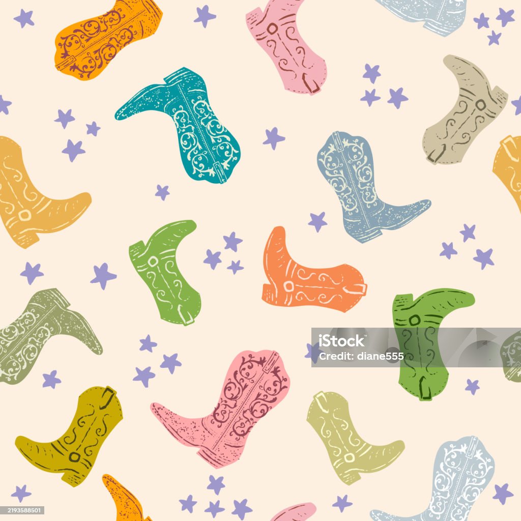 Cowboy Boot Pattern Download Seamless Background Pattern Of Cowboy Boots Stock Illustration ...