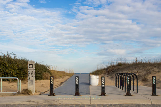 Accessible paved walk way to the beach in Sanbridge Virginia