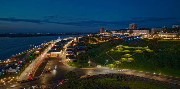 istock City at night with a river running through it 2193593528