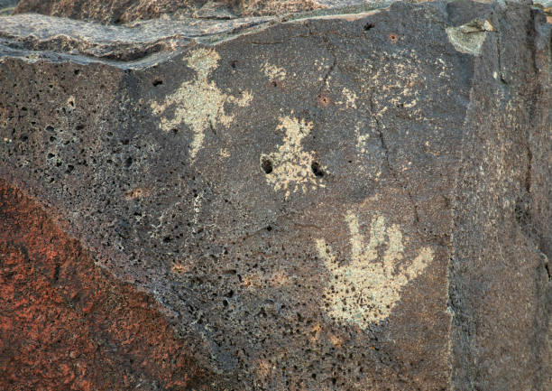 Petroglyphs Petroglyph National Monument, New Mexico albuquerque volcanoes stock pictures, royalty-free photos & images