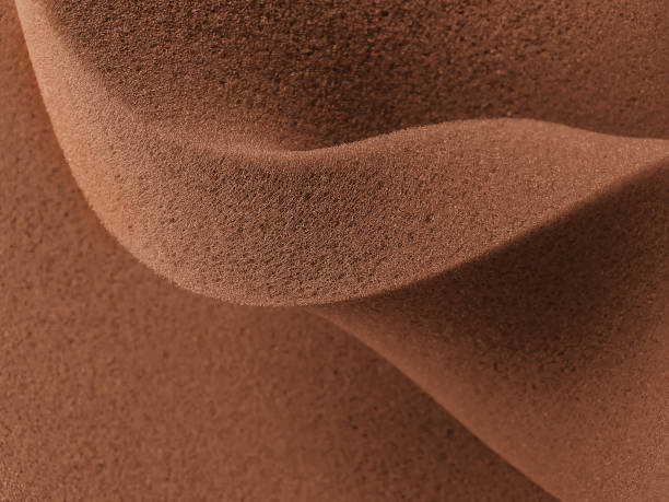 folds of brown sponge foam