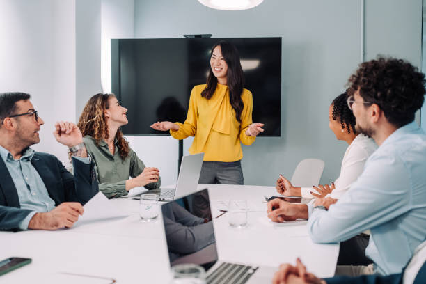 istock Team of professionals during a meeting. 2193606640