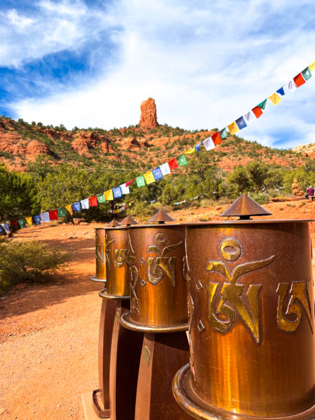 buddhistic \nAmitabha Stupa at Peace Park in Sedona, USA