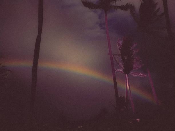 A rainbow over the Maui Landscape in Hawaii
