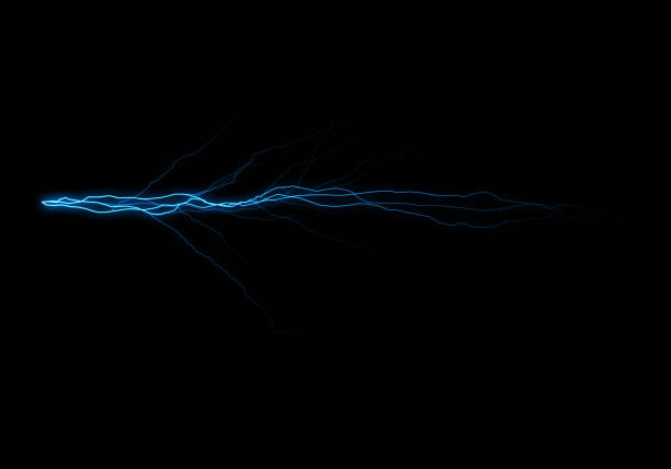istock Abstract image of a blue electric stream or energy surge against a black background.  The light streaks resemble lightning bolts or plasma. 2193615240