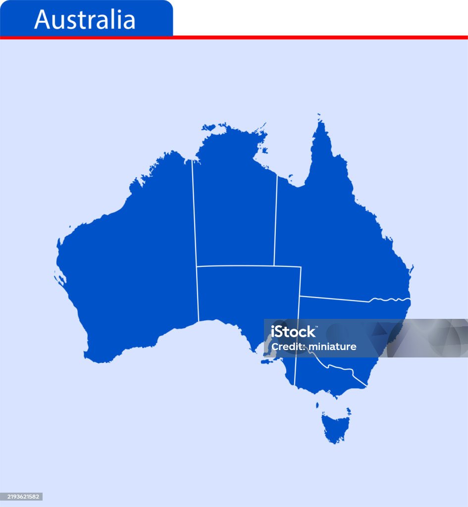 Abstract Colored Australia Map Australia Map Stock Illustration - Download Image Now - Abstract ...
