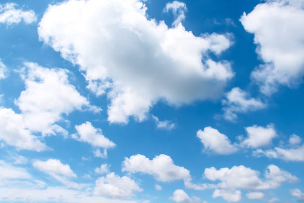 istock Clouds blue sky summer light bright breeze fresh air scenic background 2193621949