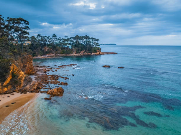 istock Cloudy Sunrise Seascape at Denhams Beach 2193624097