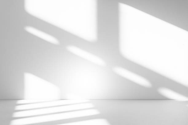 istock Wall interior background, studio and backdrops show products.with shadow from window color white . background for text insertion and presentation product 2193626851