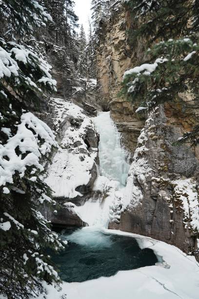 istock Johnston canyon hiking in snow 2193630342
