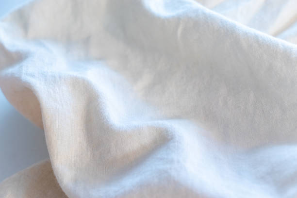 istock Texture of crumpled white cloth 2193630702