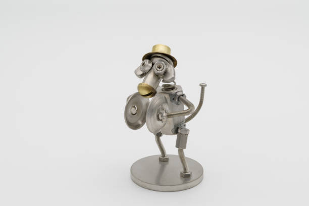 istock Dog figure playing cymbals (metal figure) 2193635943