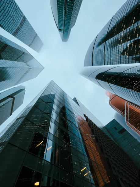 istock A city skyline with tall buildings and a cloudy sky 2193636796