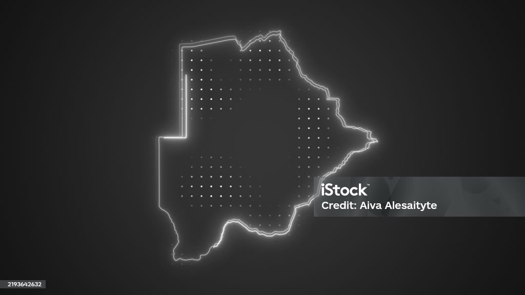 Stock Map Border Neon White Botswana Map Borders Outline Background Wallpaper Stock ...