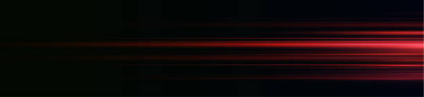 istock Speed ​​vector illustration, road. Red laser beams isolated on black background. Abstract light effect. Red lens flash. Horizontal rays glowing in the dark. 2193648906