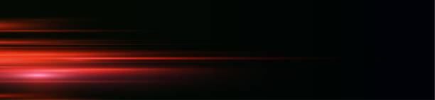 istock Speed ​​vector illustration, road. Red laser beams isolated on black background. Abstract light effect. Red lens flash. Horizontal rays glowing in the dark. 2193648909