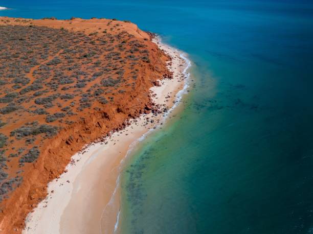 istock Red cliffs and turquoise waters in Shark Bay 2193652007