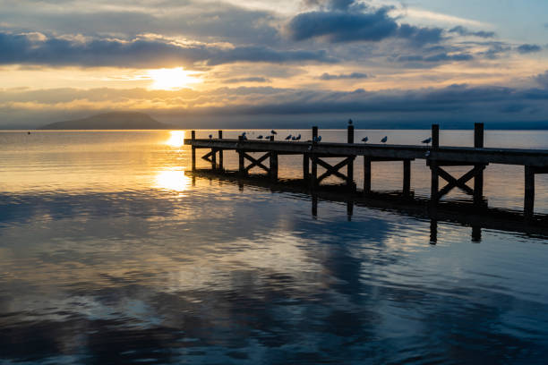 istock Sunrise over Lake Rotorua 2193665321