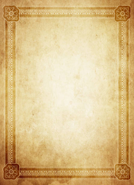 istock Grunge paper background with decorative vintage border. 2193672137
