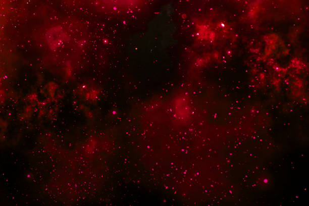 Majestic red nebula space scene with vibrant stars and an energetic cosmic ambiance.