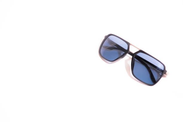 istock Modern blue sunglasses on white background. Sunglasses with black frame and blue glasses. Sun glasses 2193691338