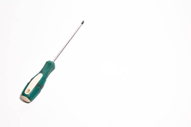 istock Screwdriver isolated on white background. Green screwdriver. Screwdriver with green handle. Phillips Head Screwdriver. Work tool 2193691464