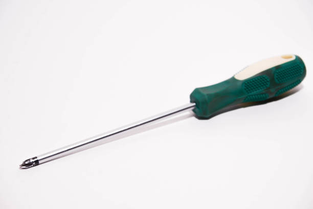 istock Screwdriver isolated on white background. Green screwdriver. Screwdriver with green handle. Phillips Head Screwdriver. Work tool 2193691465