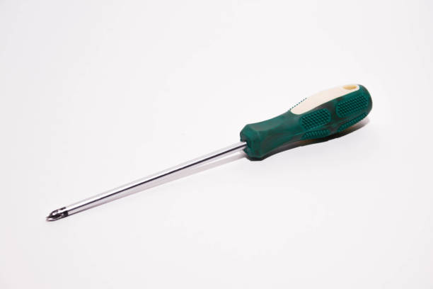 istock Screwdriver isolated on white background. Green screwdriver. Screwdriver with green handle. Phillips Head Screwdriver. Work tool 2193691466