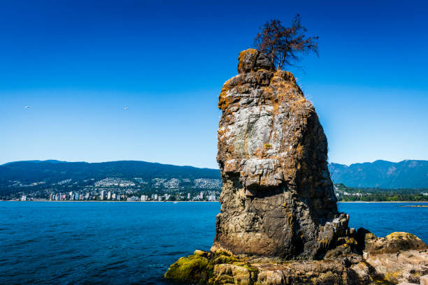 Siwash Rock at Stanley Park in Vancouver, Canada