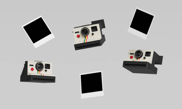 istock Polaroid Camera and Picture Mock up. 3D Rendering 2193693644