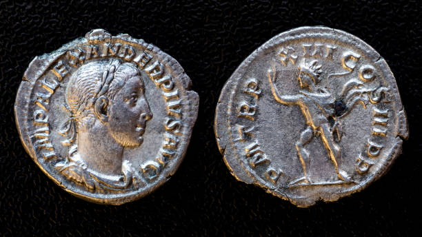 istock denarius of Emperor Marcus Antonius Gordian 2193694782