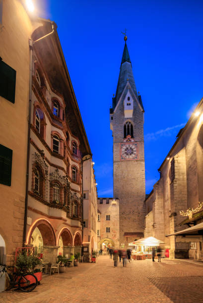 istock Brixen street christmas decorations at night 2193696800