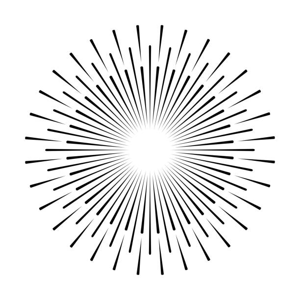 The symmetrical pattern creates a sense of energy and focus, ideal for logos, branding, or graphic design projects.