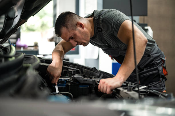 istock Mechanic repairing a car 2193708934