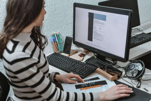 istock Dedicated Female Editing CV on Computer Before Applying to Jobs Online 2193710633